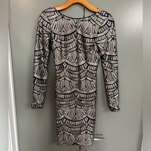 Dress the Population Gold Sequin Dress